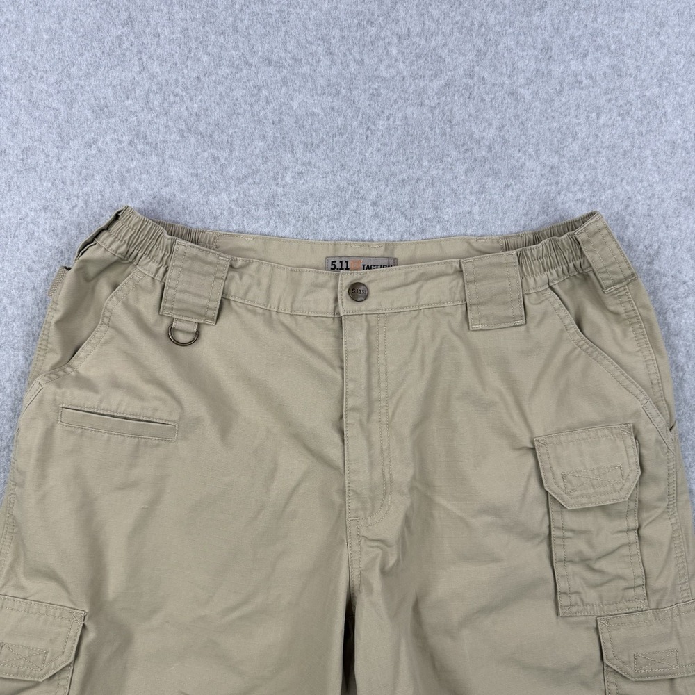 5.11 Tactical Shorts‎ Mens 36 Beige Taclite Cargo Utility Ripstop Pockets Work - Picture 2 of 13